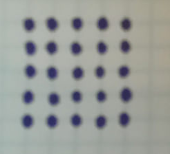 a square of dots
